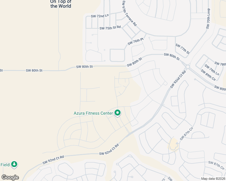 map of restaurants, bars, coffee shops, grocery stores, and more near Southwest 80th Street in Ocala