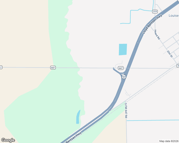 map of restaurants, bars, coffee shops, grocery stores, and more near 979 Farm to Market 647 in Louise