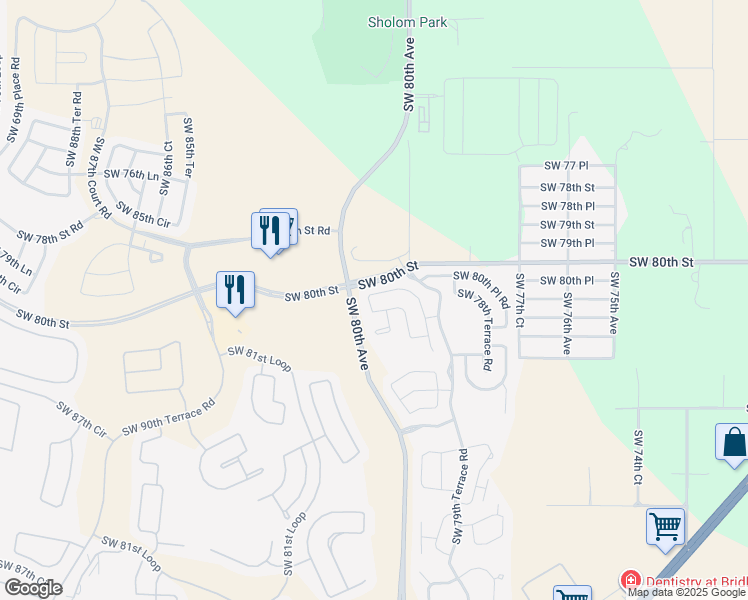 map of restaurants, bars, coffee shops, grocery stores, and more near 8053 South West 81st Loop in Ocala