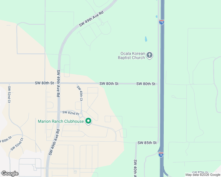 map of restaurants, bars, coffee shops, grocery stores, and more near 4564 Southwest 80th Street in Ocala