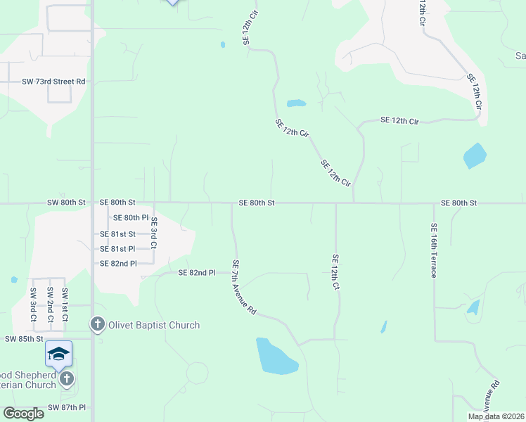 map of restaurants, bars, coffee shops, grocery stores, and more near 864 Southeast 80th Street in Ocala