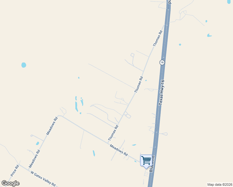 map of restaurants, bars, coffee shops, grocery stores, and more near 594 Thomas Road in Poteet