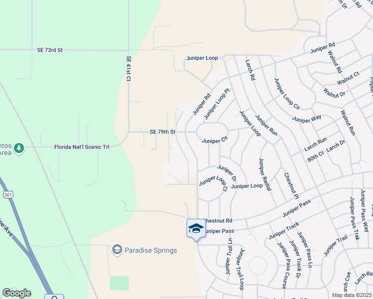 map of restaurants, bars, coffee shops, grocery stores, and more near 4380 Southeast 79th Street in Ocala