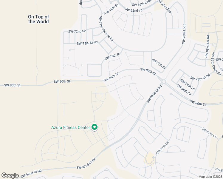 map of restaurants, bars, coffee shops, grocery stores, and more near 8574 Southwest 80th Avenue in Ocala