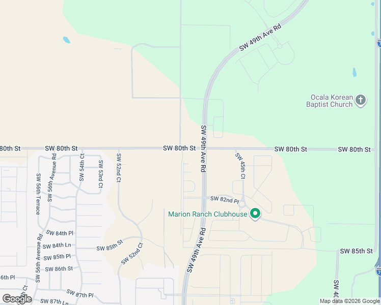 map of restaurants, bars, coffee shops, grocery stores, and more near 4850 Southwest 80th Street in Ocala
