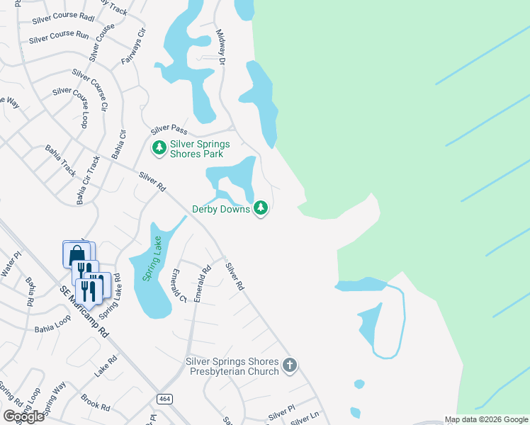 map of restaurants, bars, coffee shops, grocery stores, and more near 7961 Midway Drive Terrace in Ocala