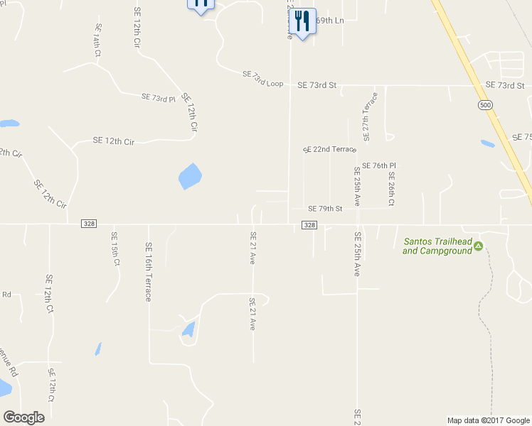 map of restaurants, bars, coffee shops, grocery stores, and more near 2141 Southeast 80th Street in Ocala