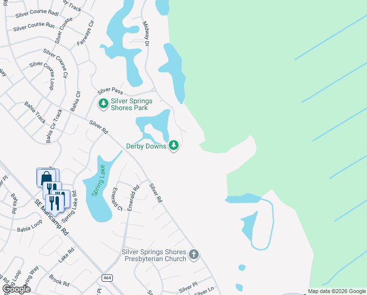 map of restaurants, bars, coffee shops, grocery stores, and more near 7961 Midway Drive Terrace in Ocala