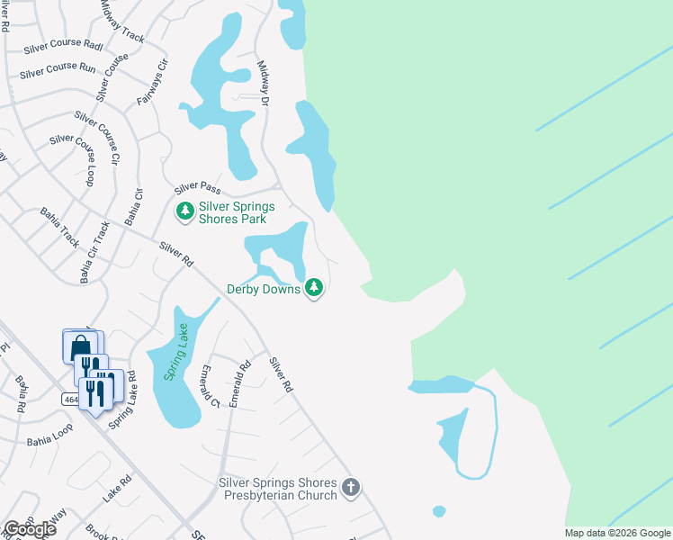map of restaurants, bars, coffee shops, grocery stores, and more near 7912 Midway Drive Terrace in Ocala