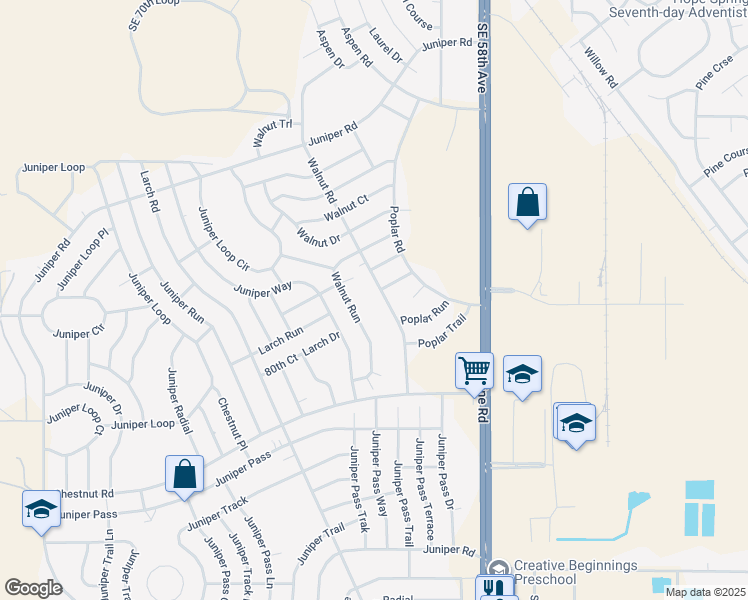 map of restaurants, bars, coffee shops, grocery stores, and more near 38 54th Terrace in Ocala