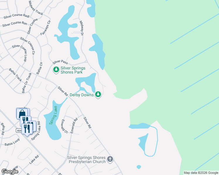 map of restaurants, bars, coffee shops, grocery stores, and more near 7912 Midway Drive Terrace in Ocala