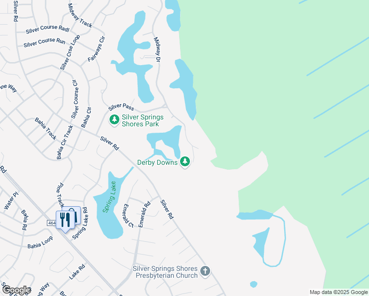 map of restaurants, bars, coffee shops, grocery stores, and more near 7961 Midway Drive Terrace in Ocala