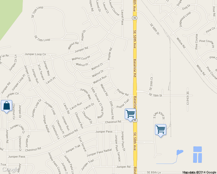 map of restaurants, bars, coffee shops, grocery stores, and more near 9 Poplar Place in Ocala