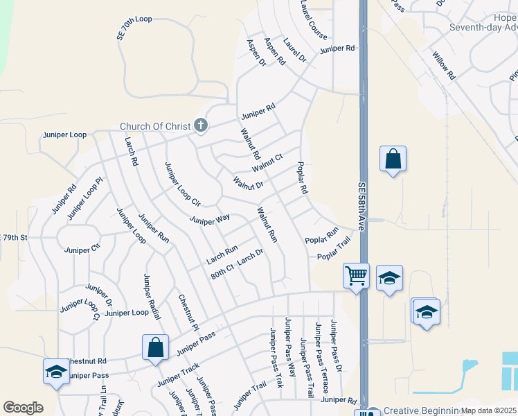map of restaurants, bars, coffee shops, grocery stores, and more near 6 Walnut Run Court in Ocala