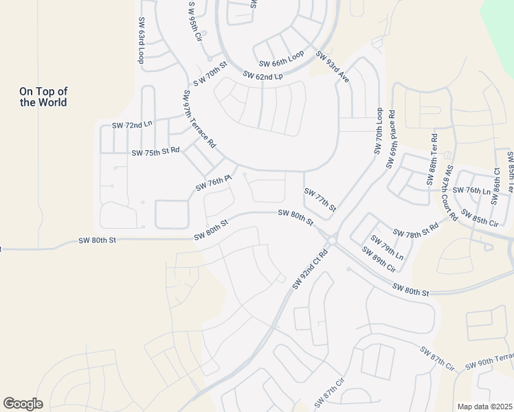 map of restaurants, bars, coffee shops, grocery stores, and more near 7707 Southwest 94th Circle in Ocala