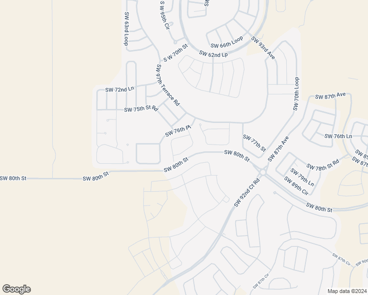 map of restaurants, bars, coffee shops, grocery stores, and more near 7744 Southwest 96th Avenue Road in Ocala