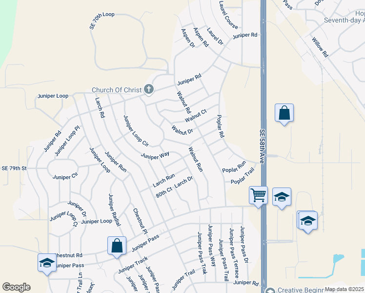 map of restaurants, bars, coffee shops, grocery stores, and more near 6 Walnut Run Court in Ocala
