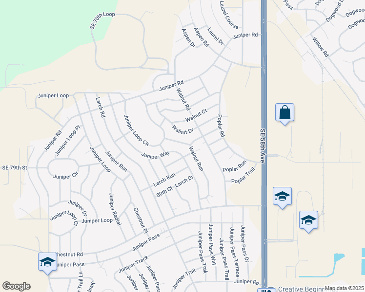 map of restaurants, bars, coffee shops, grocery stores, and more near 6 Walnut Run Court in Ocala