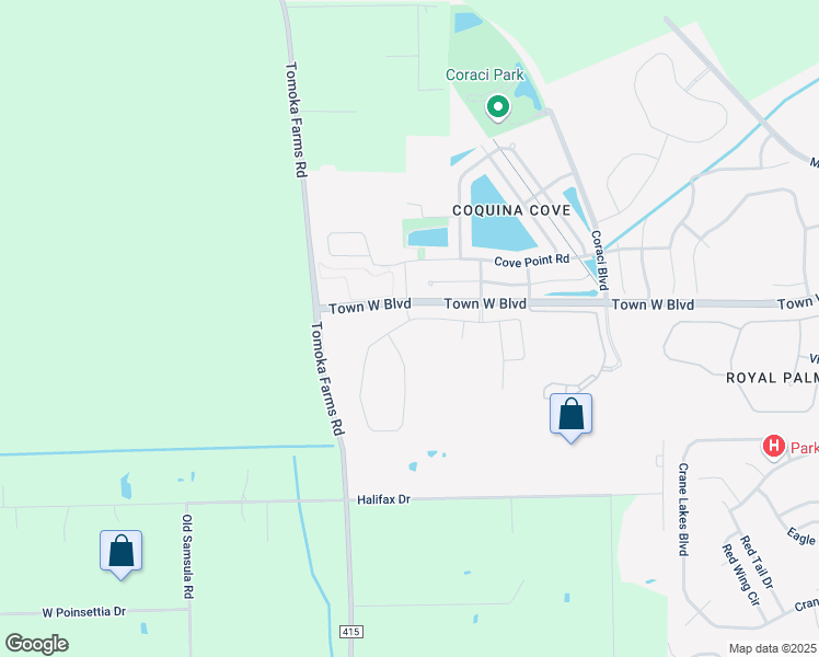 map of restaurants, bars, coffee shops, grocery stores, and more near 5528 Estero Loop in Port Orange