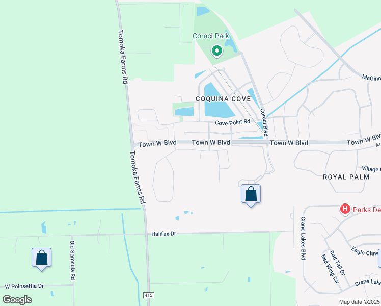 map of restaurants, bars, coffee shops, grocery stores, and more near 5508 Estero Loop in Port Orange