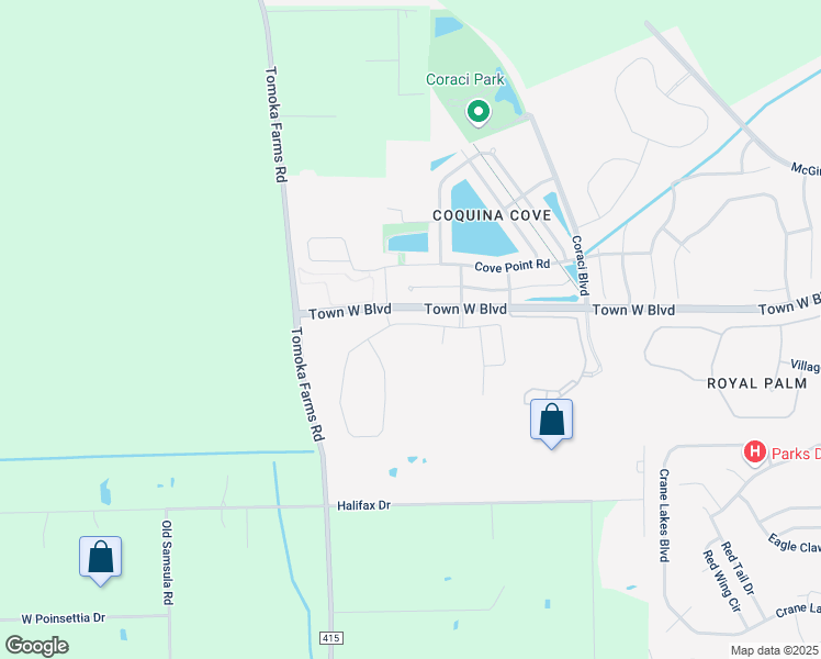 map of restaurants, bars, coffee shops, grocery stores, and more near 5528 Estero Loop in Port Orange