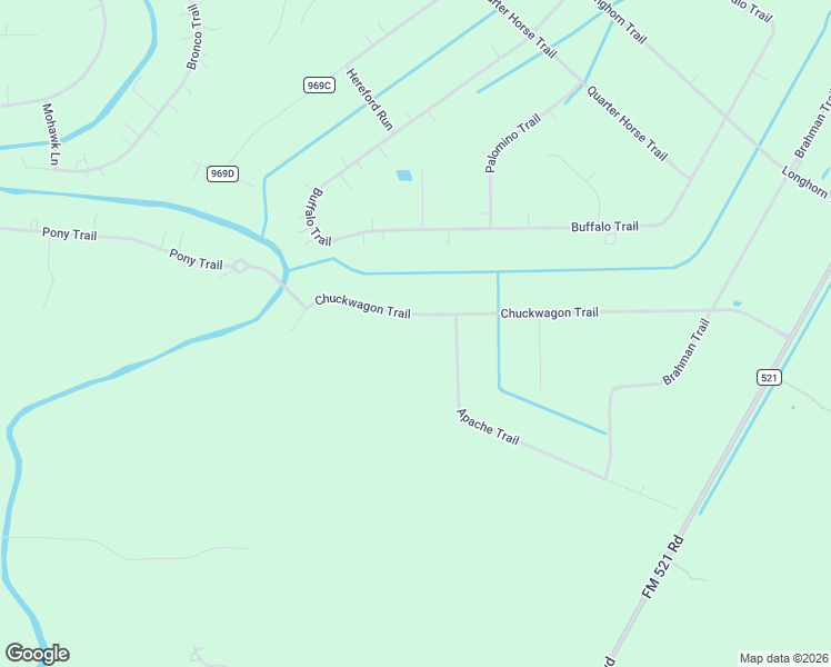 map of restaurants, bars, coffee shops, grocery stores, and more near 843 Chuckwagon Trail in Angleton