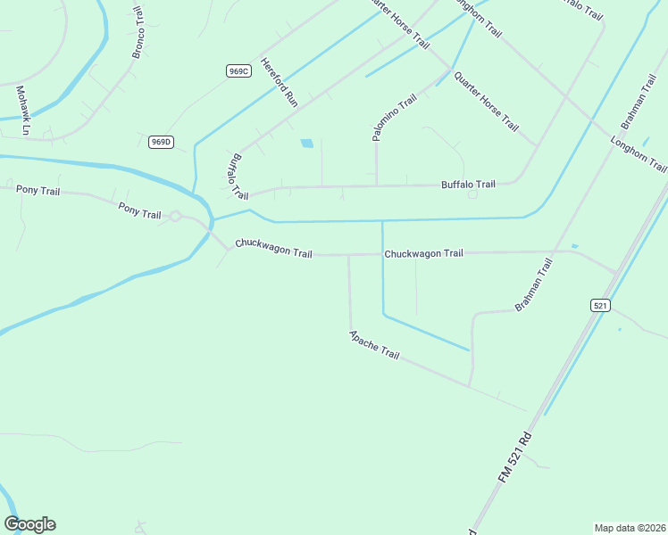 map of restaurants, bars, coffee shops, grocery stores, and more near 843 Chuckwagon Trail in Angleton