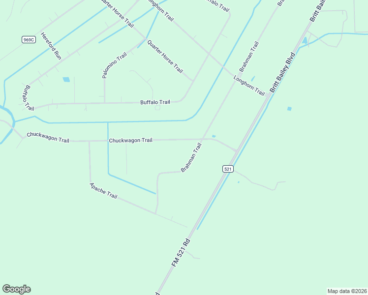 map of restaurants, bars, coffee shops, grocery stores, and more near 519 Chuckwagon Trail in Angleton