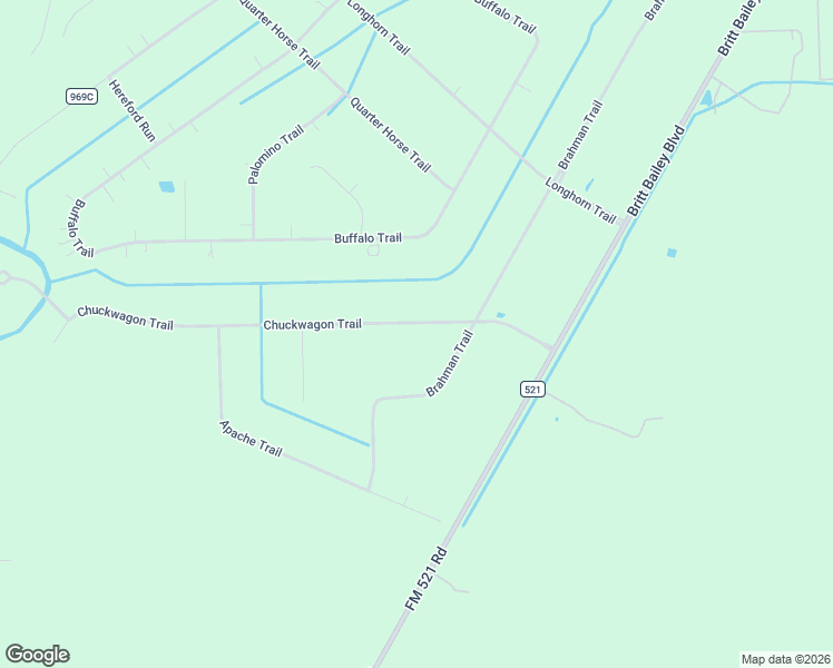 map of restaurants, bars, coffee shops, grocery stores, and more near 519 Chuckwagon Trail in Angleton