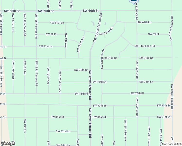 map of restaurants, bars, coffee shops, grocery stores, and more near 7135 Southwest 129th Terrace Road in Ocala
