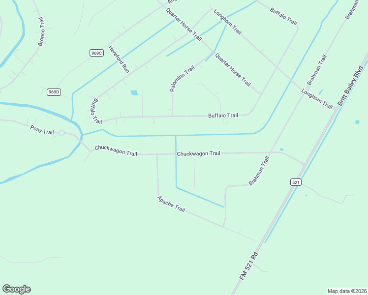 map of restaurants, bars, coffee shops, grocery stores, and more near 726 Chuckwagon Trail in Angleton