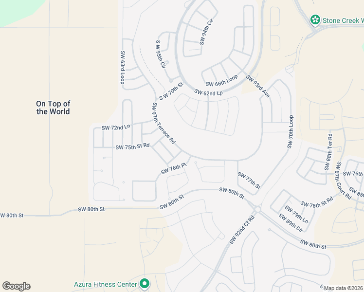 map of restaurants, bars, coffee shops, grocery stores, and more near 7461 Southwest 97th Terrace Road in Ocala