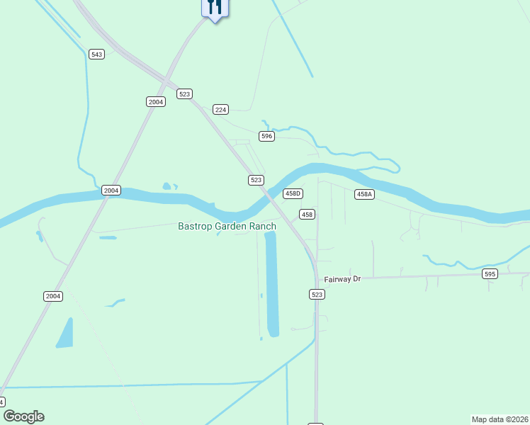 map of restaurants, bars, coffee shops, grocery stores, and more near 122 County Road 744 in Angleton