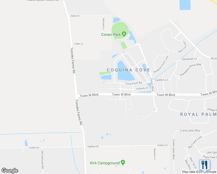 map of restaurants, bars, coffee shops, grocery stores, and more near 2003 Yellowfin Drive in Port Orange