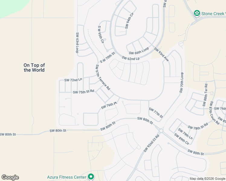 map of restaurants, bars, coffee shops, grocery stores, and more near 7461 Southwest 97th Terrace Road in Ocala