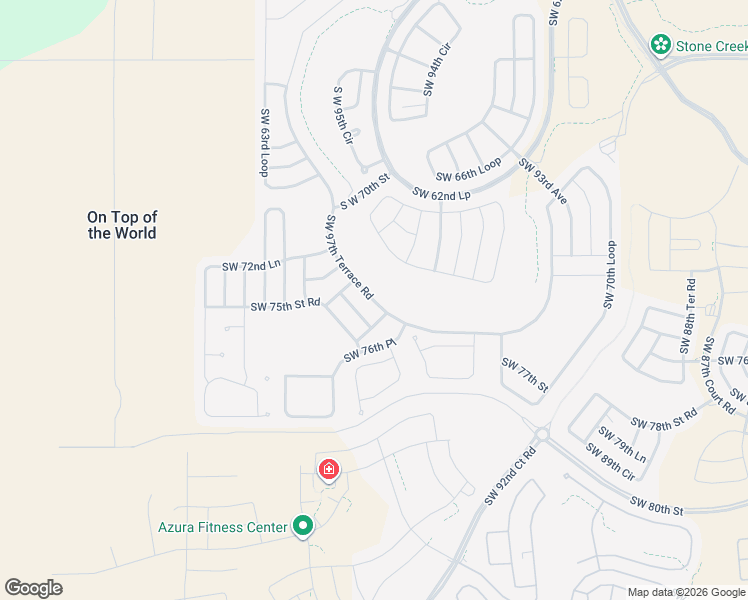 map of restaurants, bars, coffee shops, grocery stores, and more near 7461 Southwest 97th Terrace Road in Ocala
