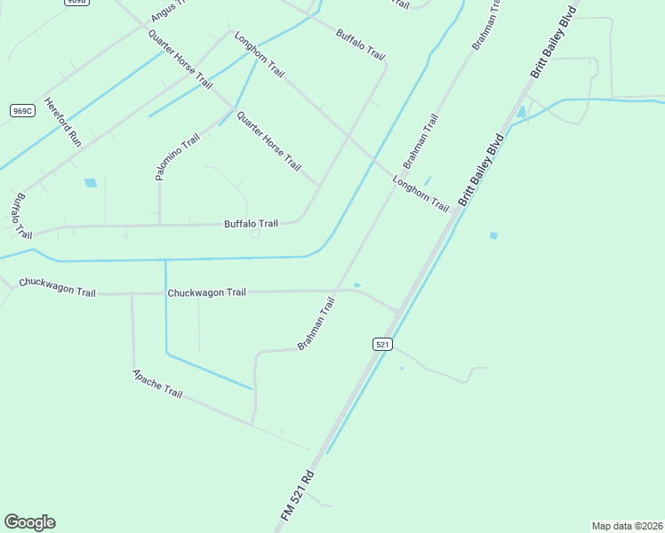 map of restaurants, bars, coffee shops, grocery stores, and more near 426 Chuckwagon Trail in Angleton