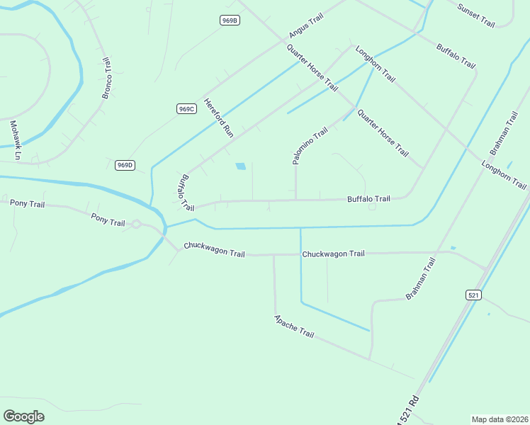 map of restaurants, bars, coffee shops, grocery stores, and more near 849 Buffalo Trail in Angleton