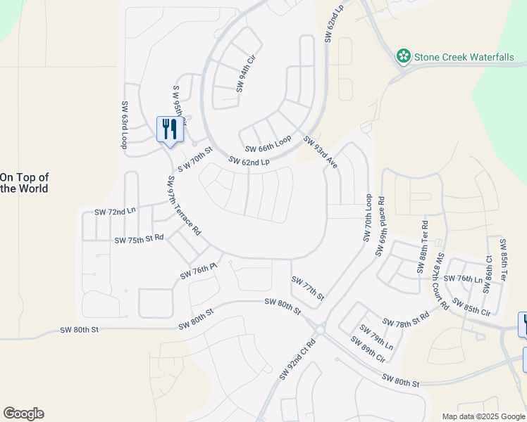 map of restaurants, bars, coffee shops, grocery stores, and more near 7339 Southwest 94th Court in Ocala