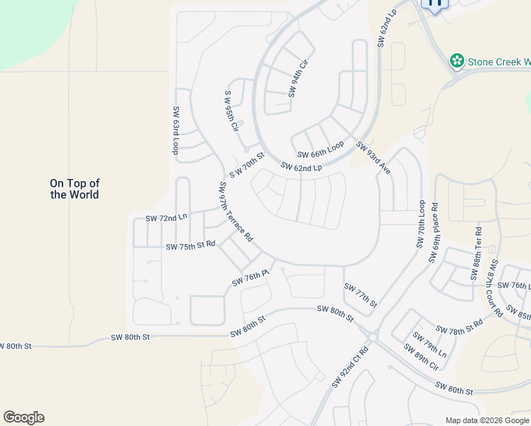 map of restaurants, bars, coffee shops, grocery stores, and more near 9531 Southwest 71st Loop in Ocala