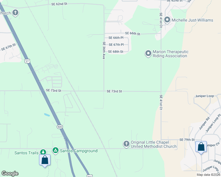 map of restaurants, bars, coffee shops, grocery stores, and more near 3685 Southeast 73rd Street in Ocala
