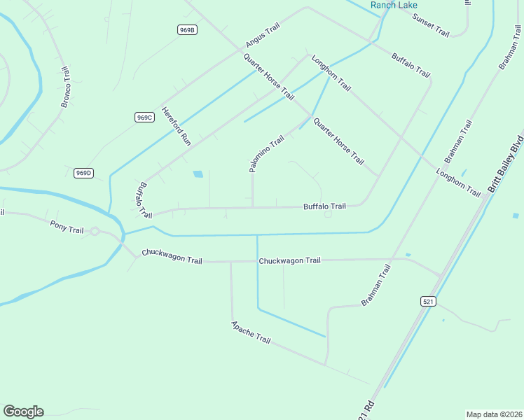map of restaurants, bars, coffee shops, grocery stores, and more near 807 Buffalo Trail in Angleton