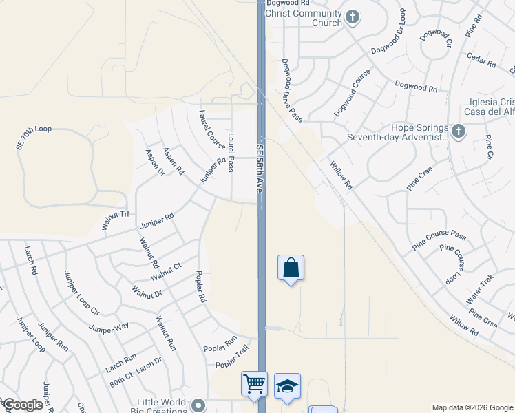 map of restaurants, bars, coffee shops, grocery stores, and more near 1 Aspen Road in Ocala