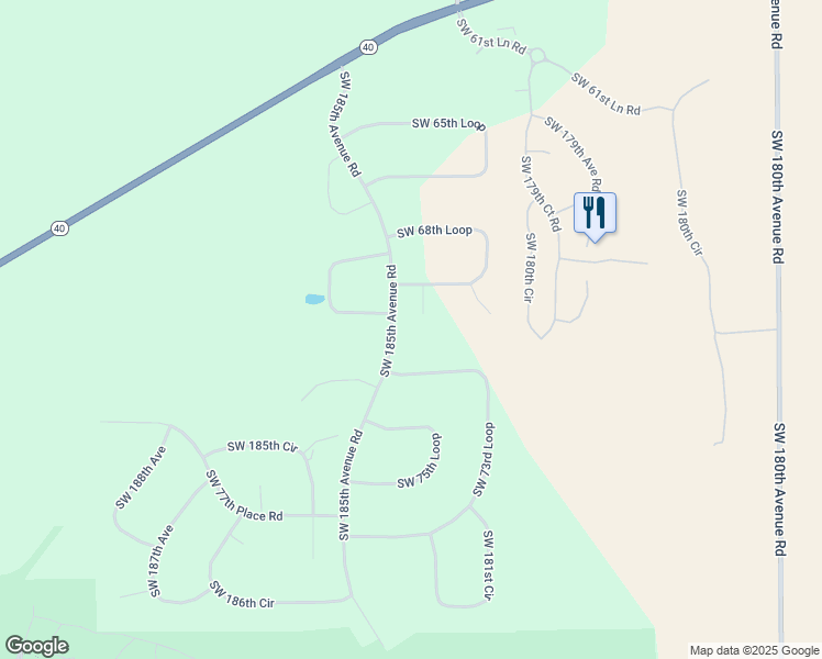 map of restaurants, bars, coffee shops, grocery stores, and more near 7188 Southwest 182nd Court in Dunnellon