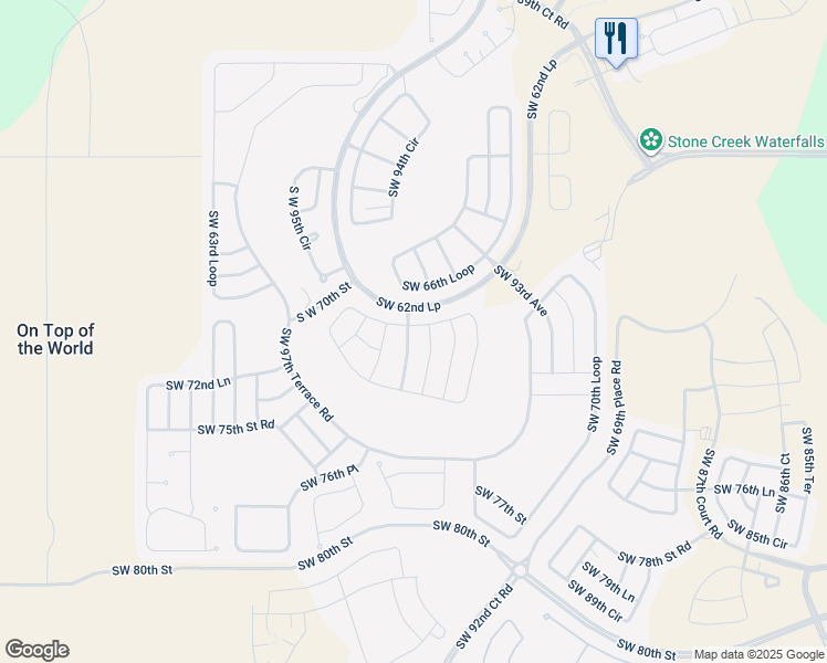 map of restaurants, bars, coffee shops, grocery stores, and more near 7155 Southwest 95th Avenue in Ocala