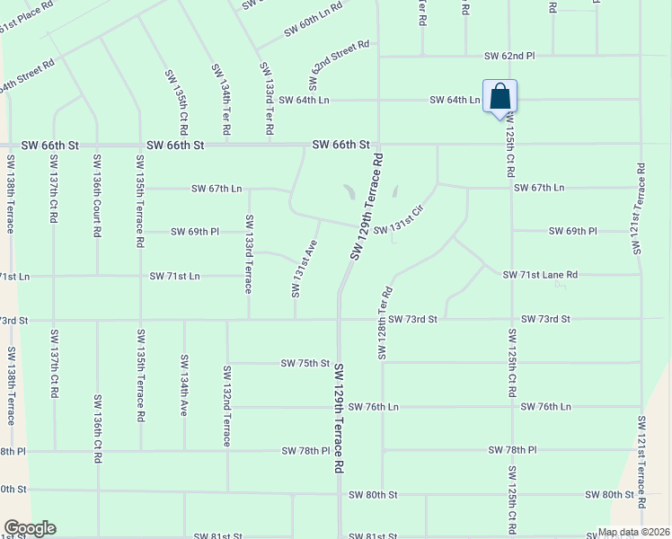 map of restaurants, bars, coffee shops, grocery stores, and more near 7135 Southwest 129th Terrace Road in Ocala