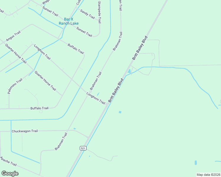 map of restaurants, bars, coffee shops, grocery stores, and more near 401 Britt Bailey Boulevard in Angleton