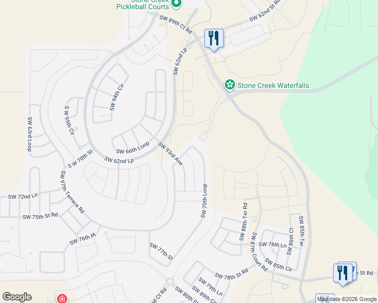 map of restaurants, bars, coffee shops, grocery stores, and more near 9055 Southwest 70th Loop in Ocala