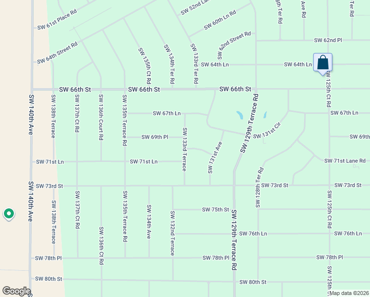 map of restaurants, bars, coffee shops, grocery stores, and more near 13199 Southwest 70th Lane in Ocala