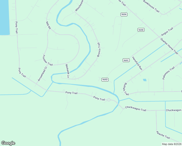 map of restaurants, bars, coffee shops, grocery stores, and more near 1413 Bronco Trail in Angleton
